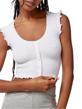 Urban Outfitters Out From Under Ida Seamless Lettuce-Edge Baby T-Shirt